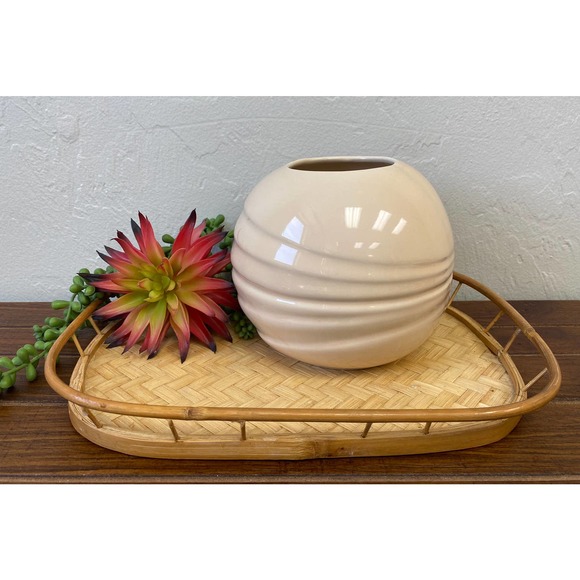 Blush Pink Contemporary 1980’s Sphere Vase